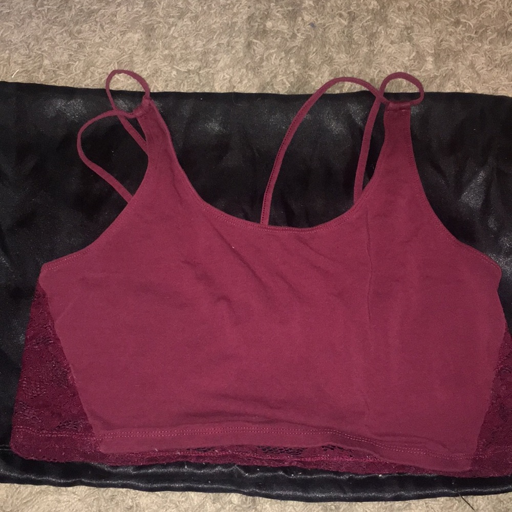 American Eagle Burgundy Lace Bralette